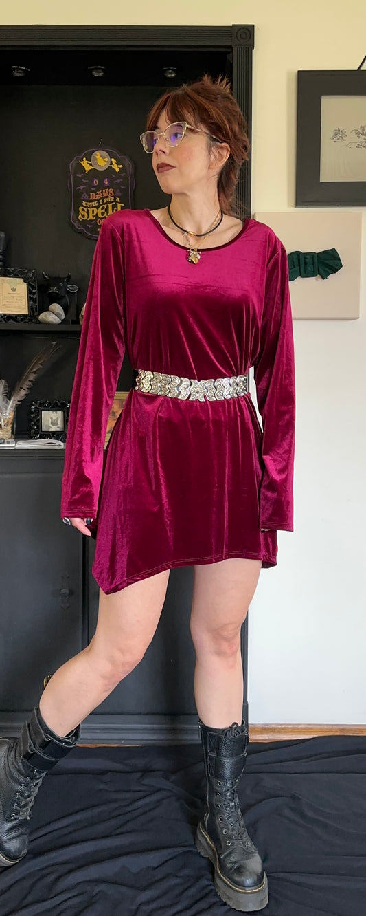 Cranberry Red Velvet Tunic L-XL