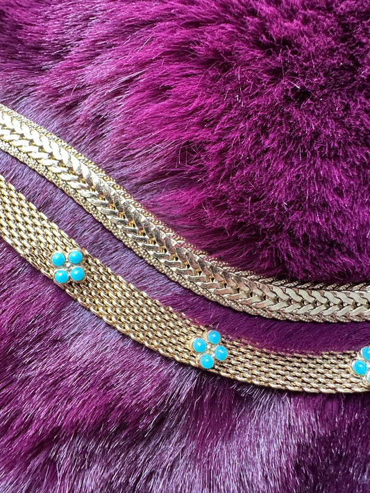 70s Gold Plated Collar Necklace
