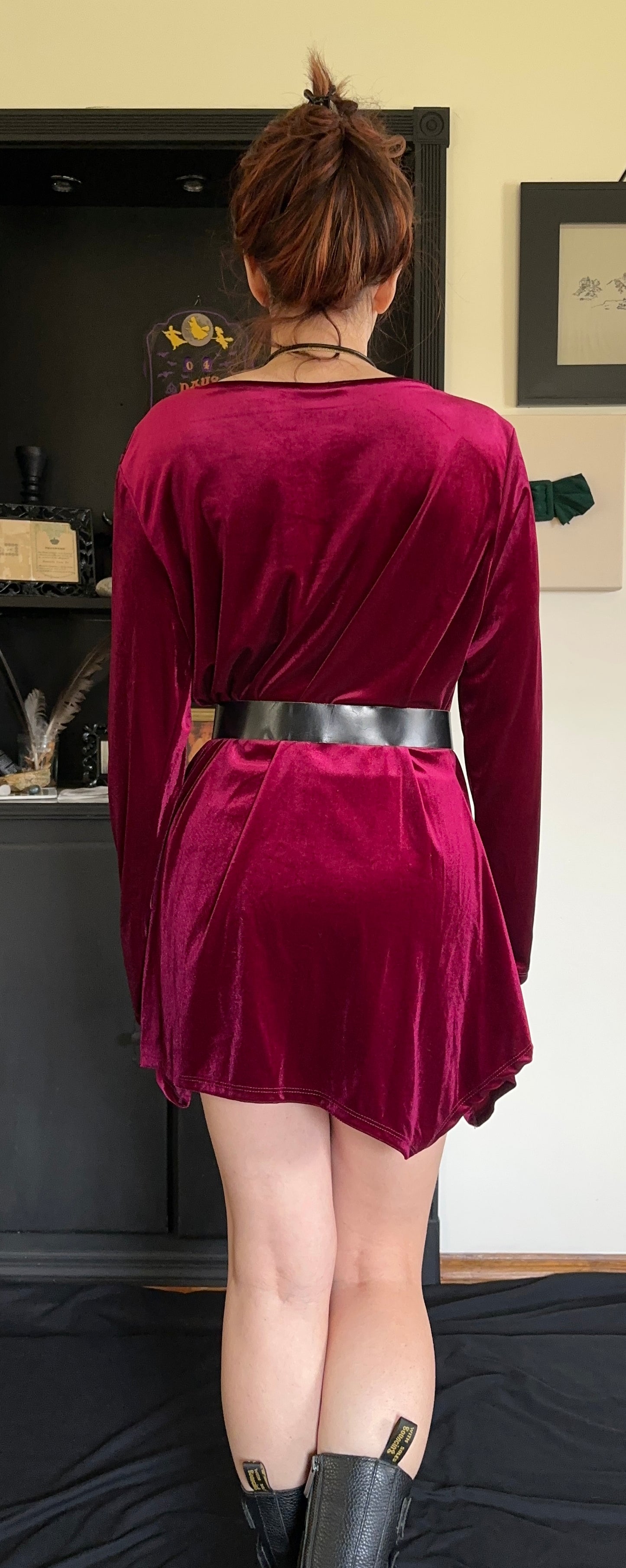 Cranberry Red Velvet Tunic L-XL