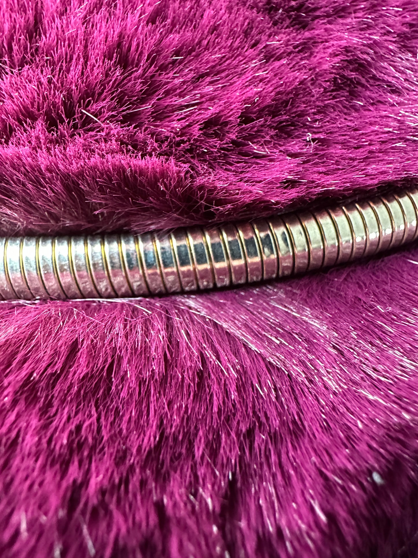 70s Silver Whiting and Davis Stretch Belt 24" - 27"