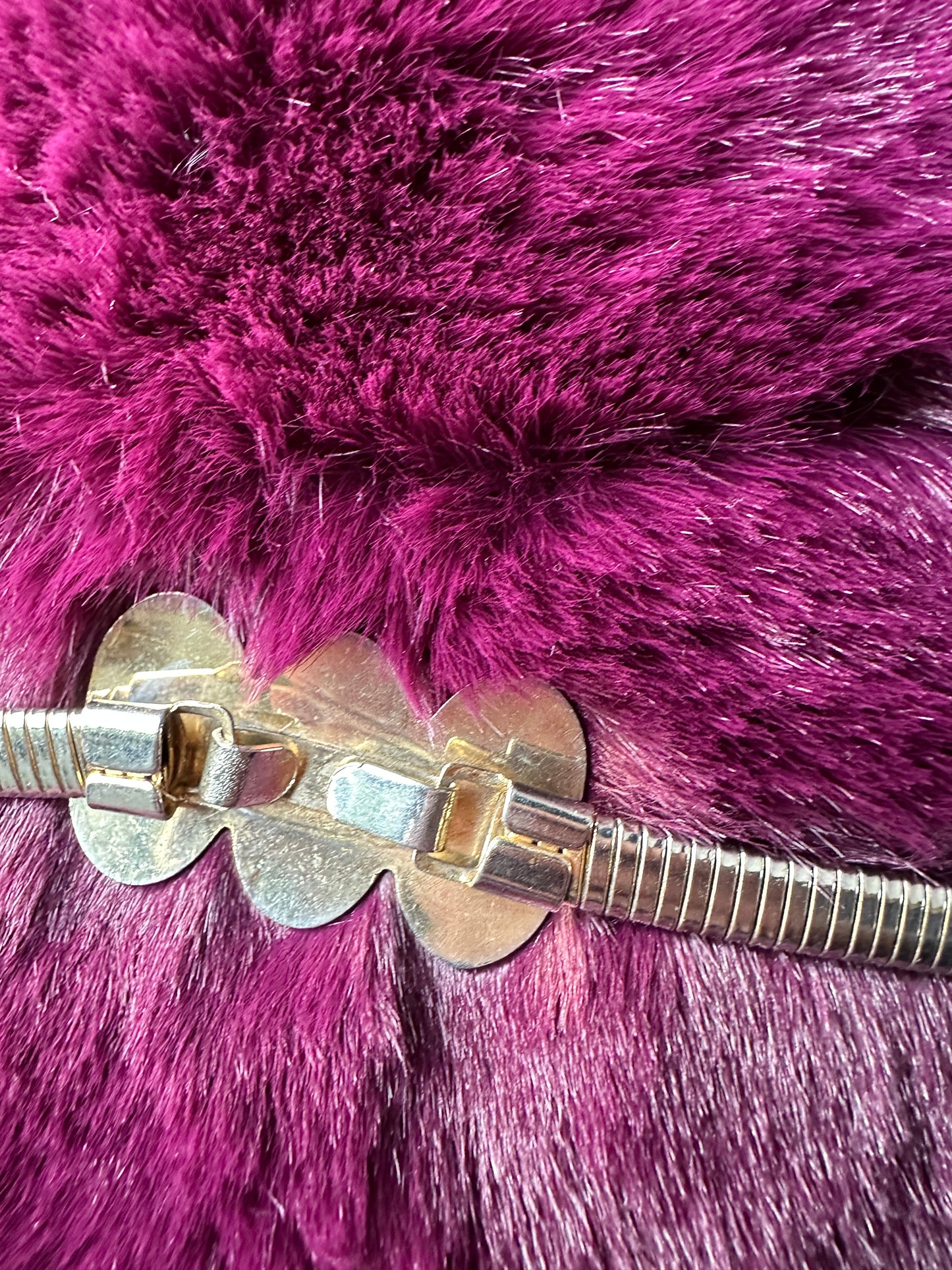 70s Silver Whiting and Davis Stretch Belt 24" - 27"