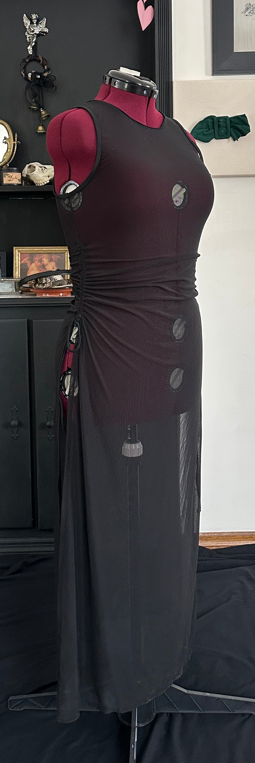 Y2K Mesh Maxi Dress M-L