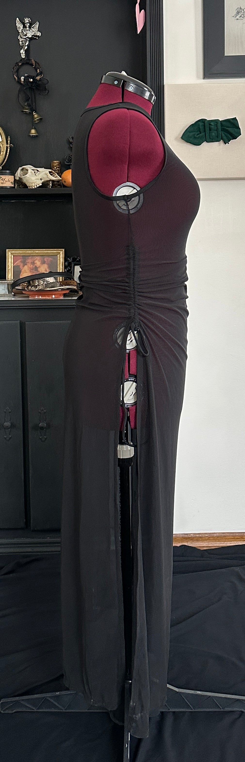 Y2K Mesh Maxi Dress M-L