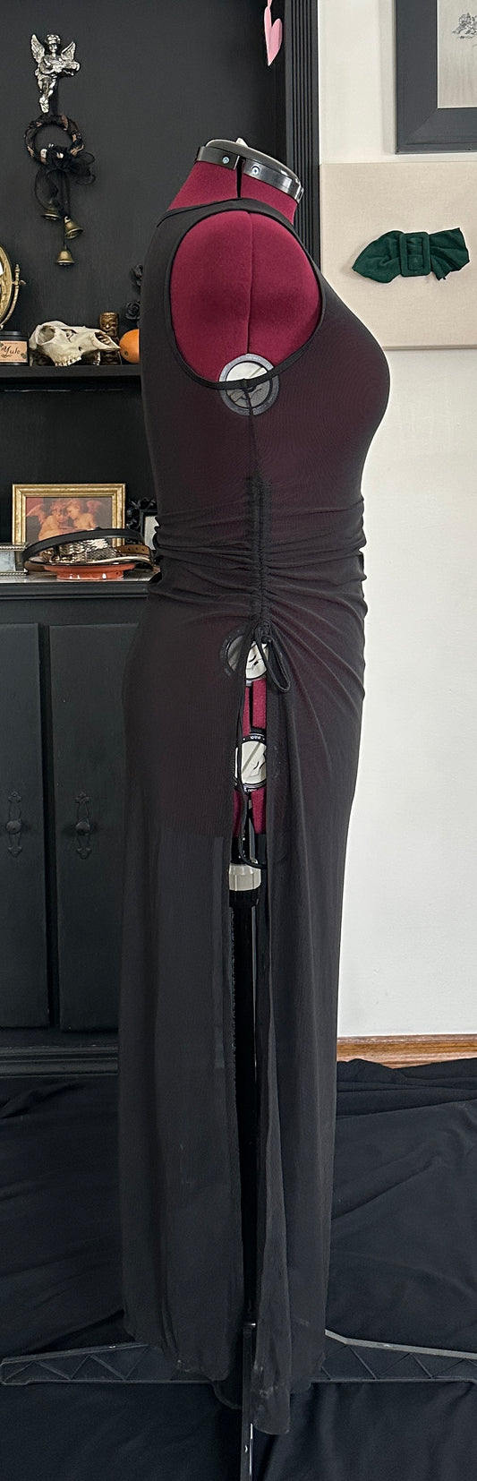Y2K Mesh Maxi Dress M-L