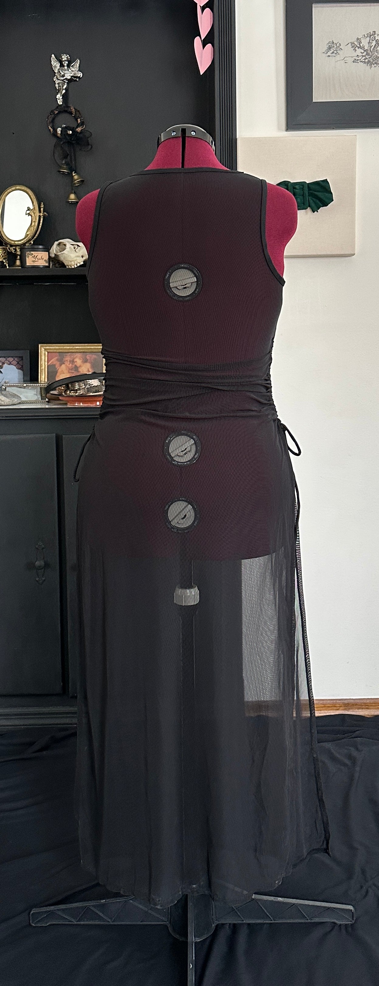 Y2K Mesh Maxi Dress M-L