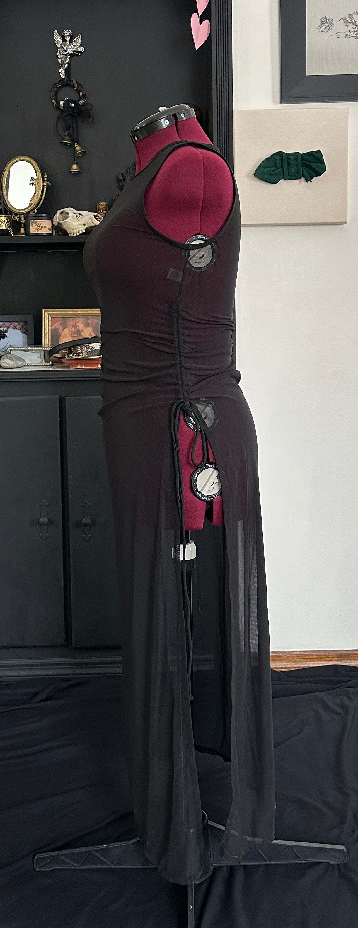 Y2K Mesh Maxi Dress M-L