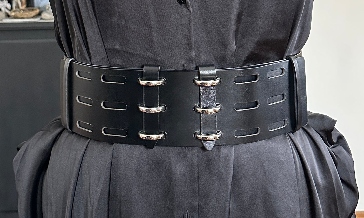 Haute Cuir Leather Corset Belt 35" - 46"