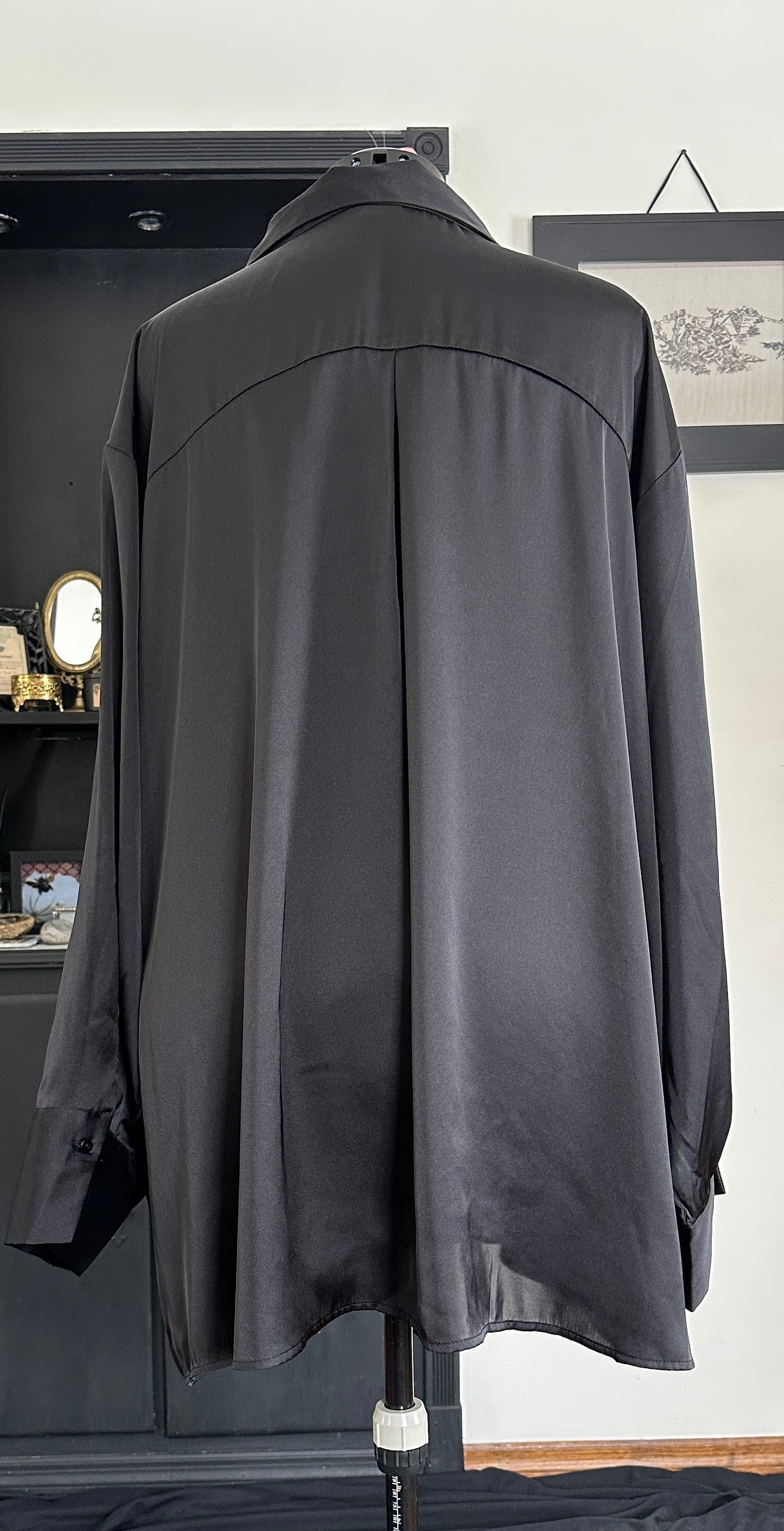 Satin Button Down Shirt SZ 6X