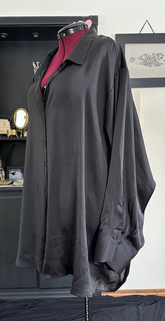 Satin Button Down Shirt SZ 6X