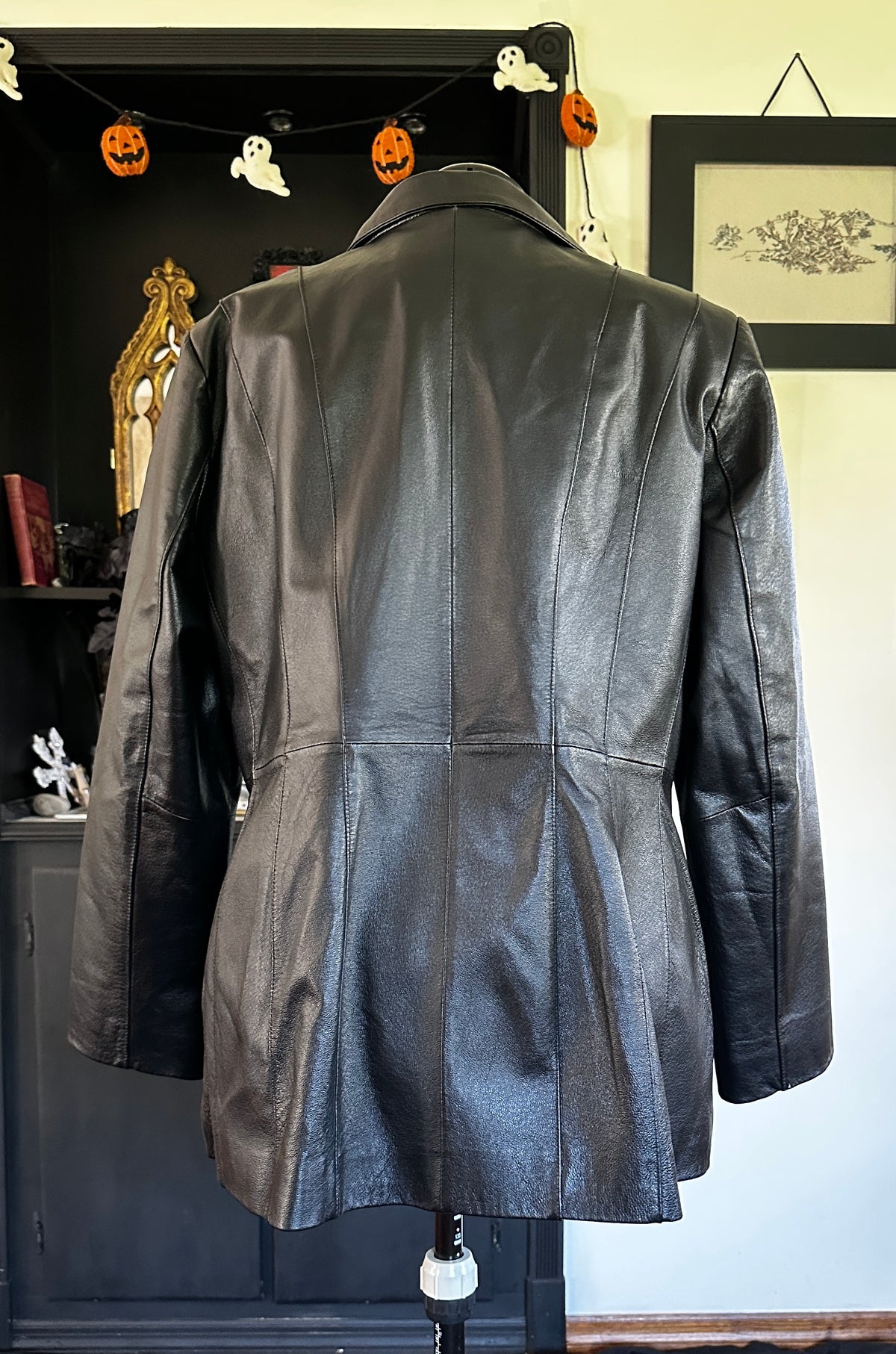 90s Goth Leather Jacket 1X