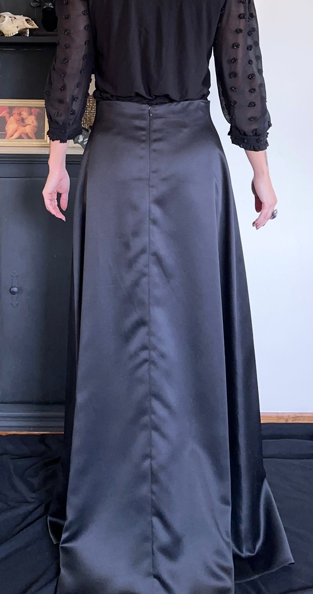 Satin Full Length Skirt SZ 8