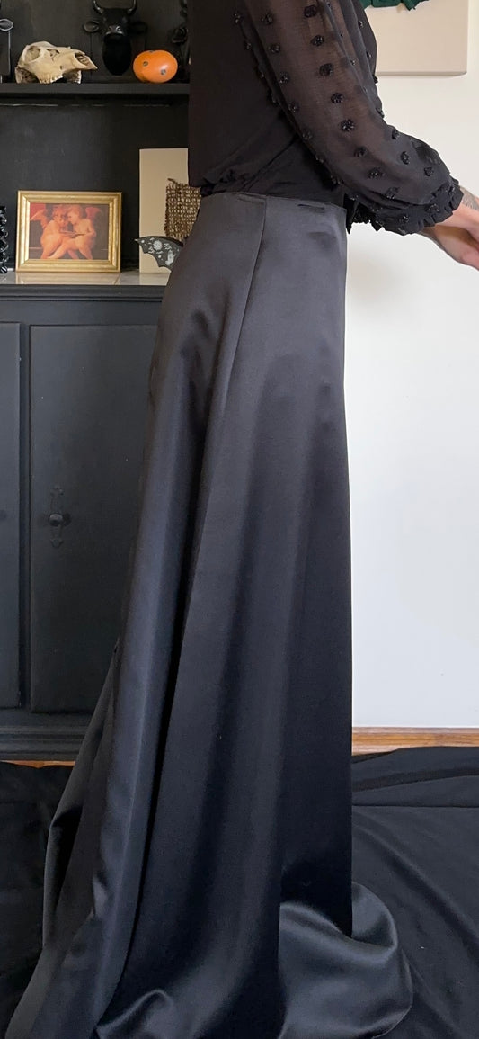 Satin Full Length Skirt SZ 8