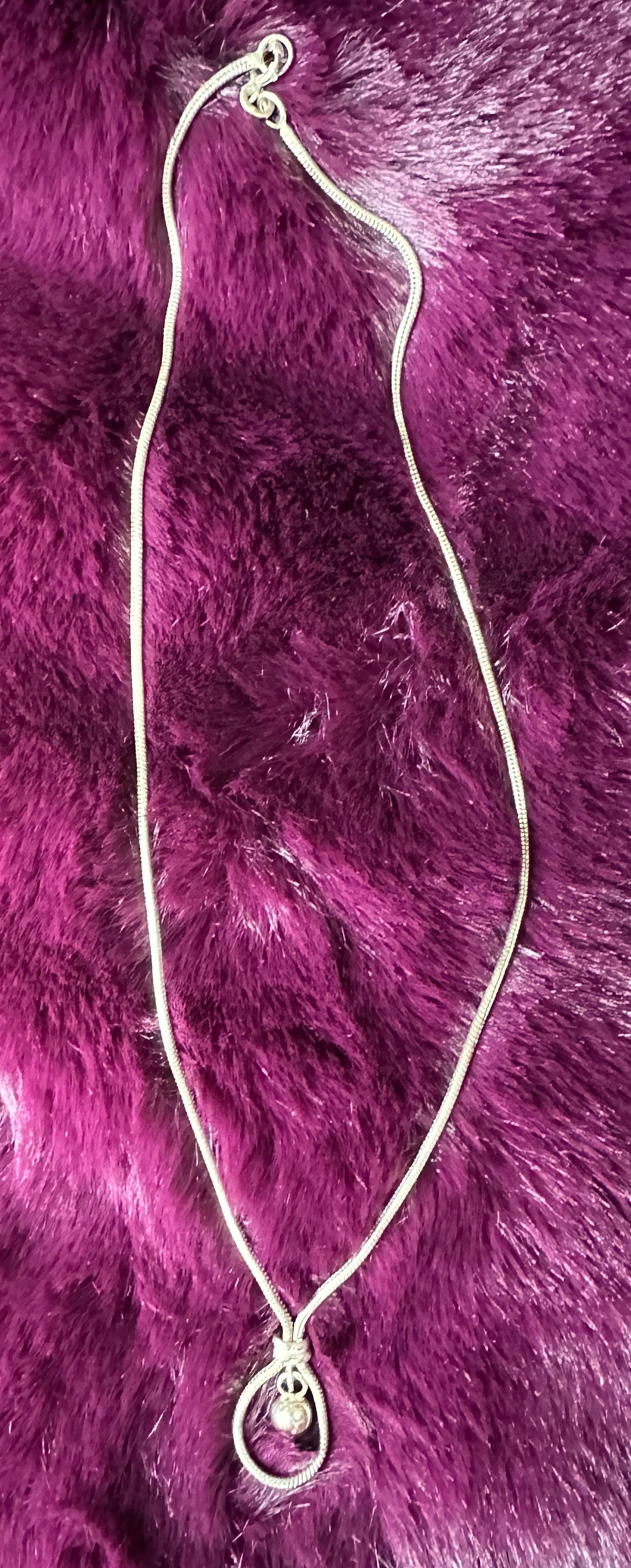 Sterling Silver Rope & Knot Necklace