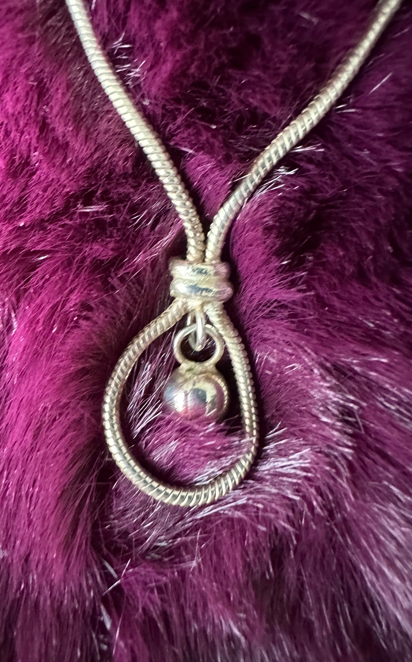 Sterling Silver Rope & Knot Necklace