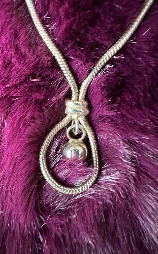 Sterling Silver Rope & Knot Necklace