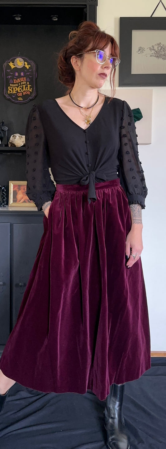 Vintage Laura Ashley Velvet Skirt SZ 10