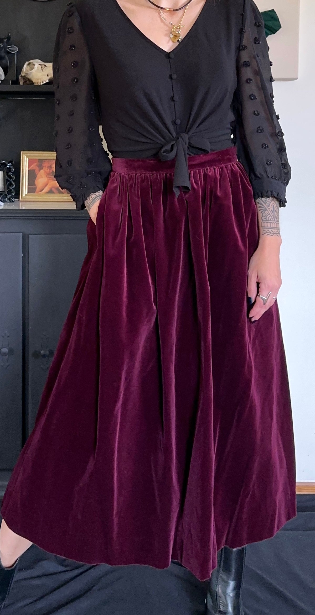 Vintage Laura Ashley Velvet Skirt SZ 10