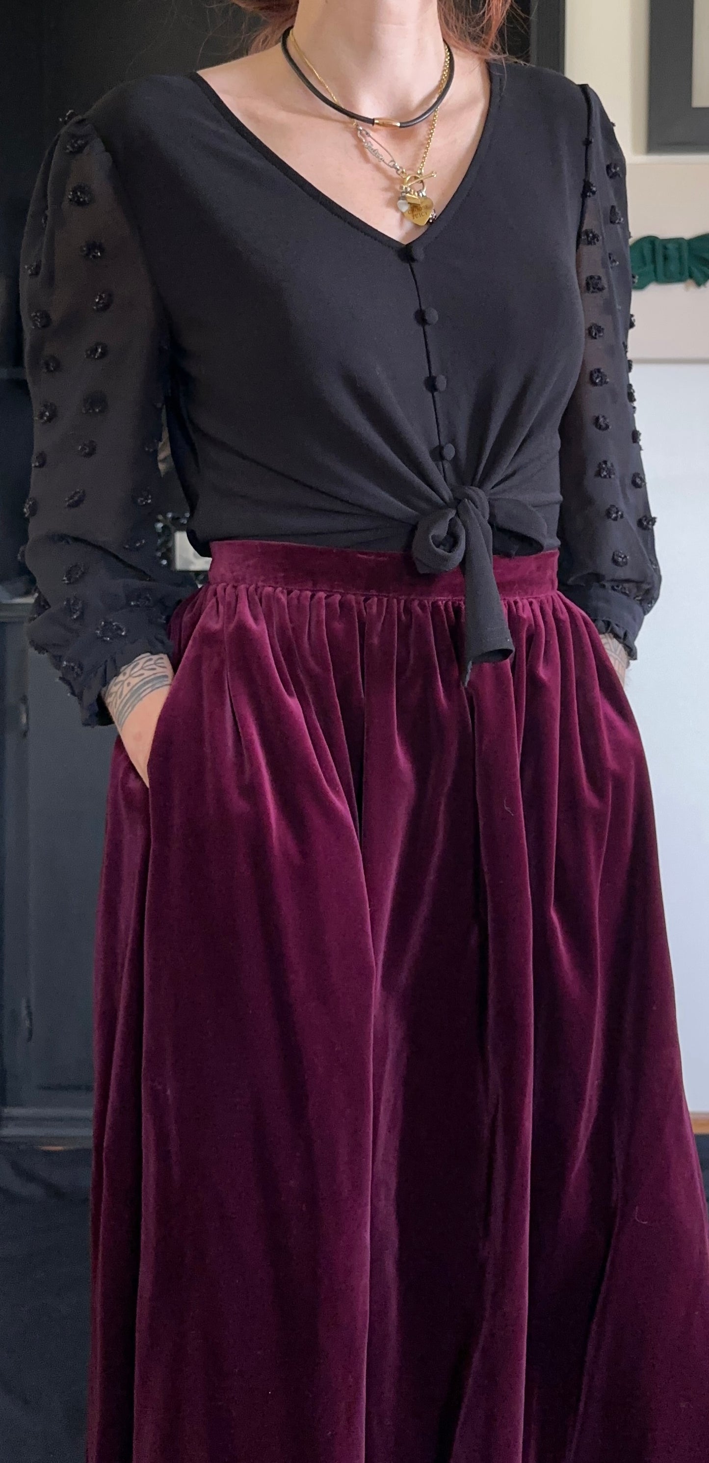 Vintage Laura Ashley Velvet Skirt SZ 10