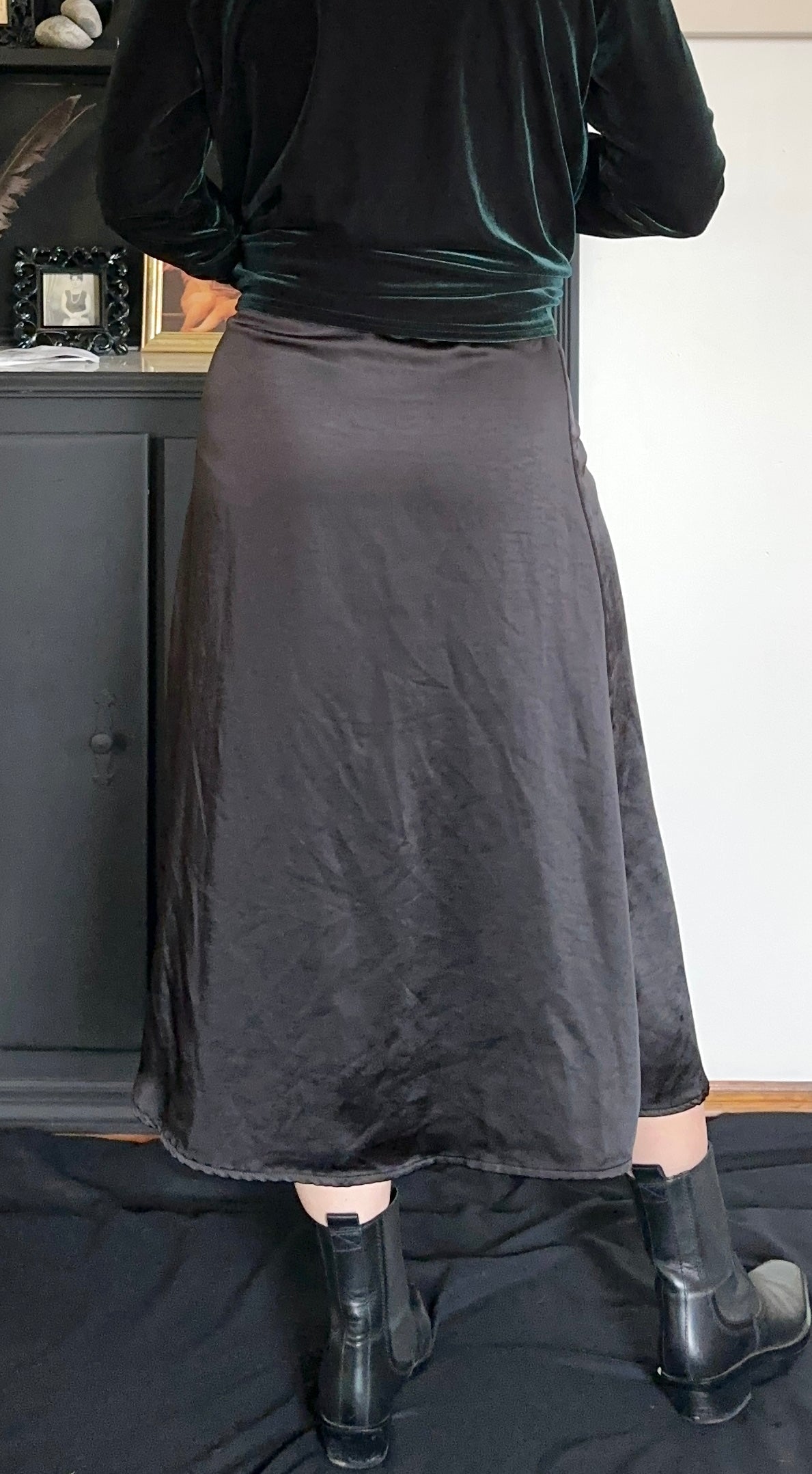 Satin Slip Skirt S
