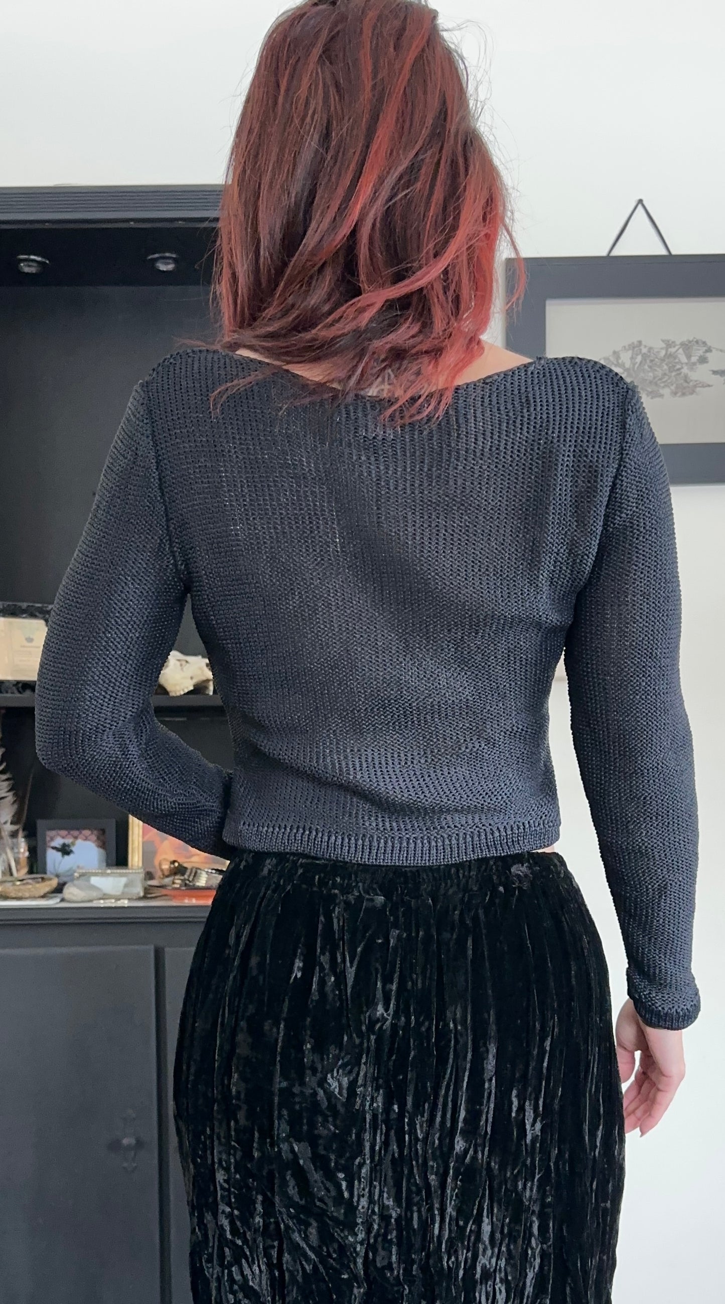90s Cropped Knit Sweater XS - S