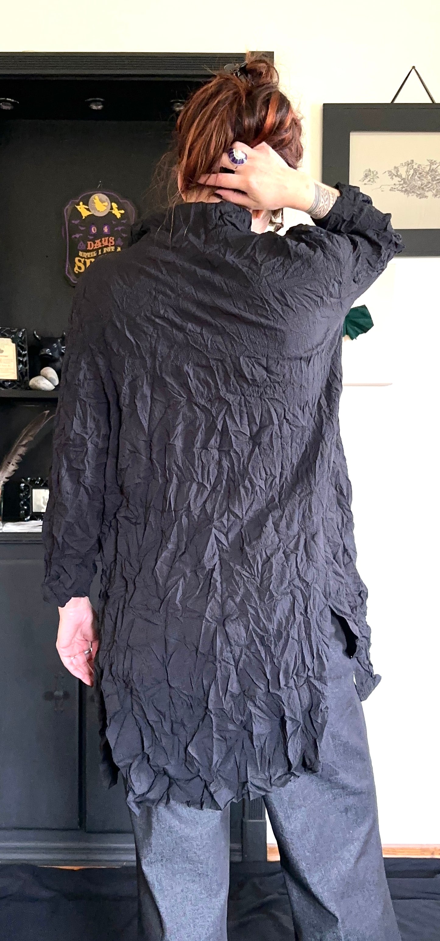 Vintage Crinkle Shirt L