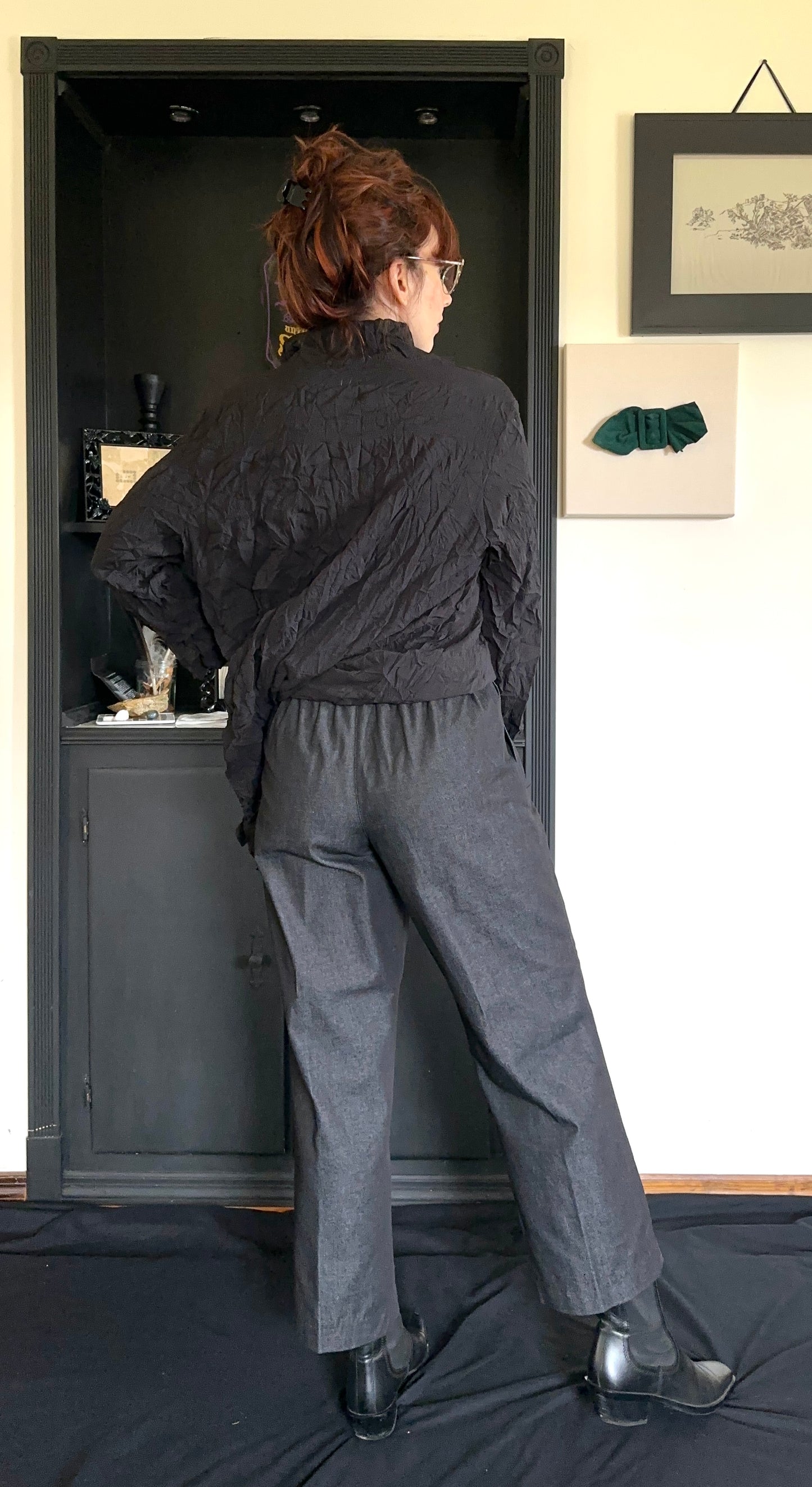 Dark Grey Denim Ankle Pants SZ 8P