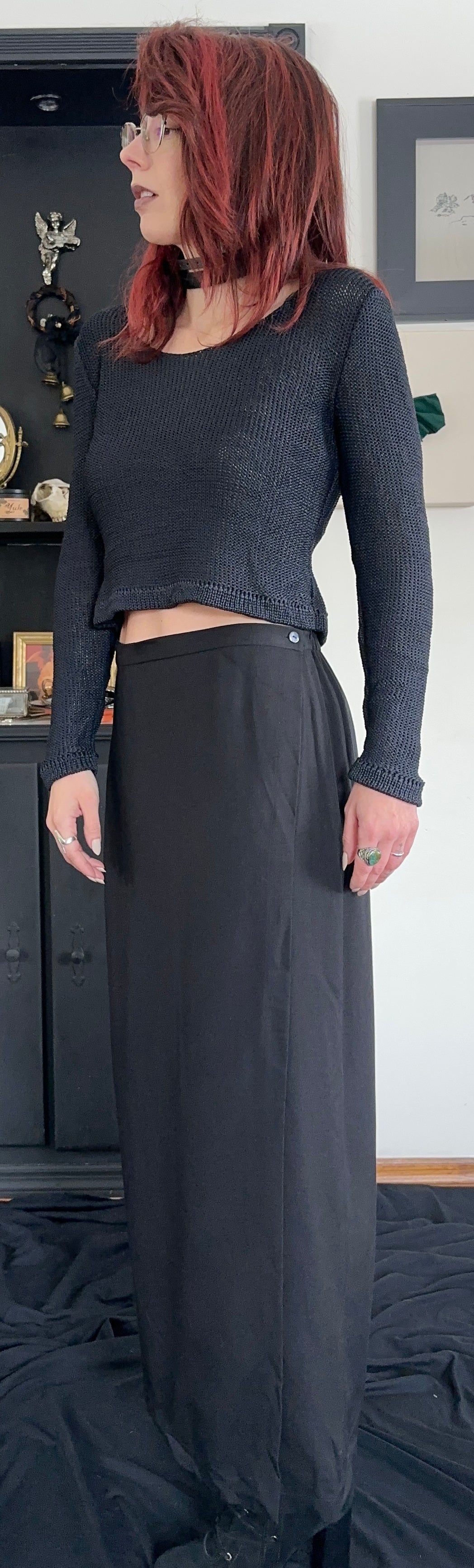 Vintage Eileen Fisher Silk Wrap Skirt SZ 8-12
