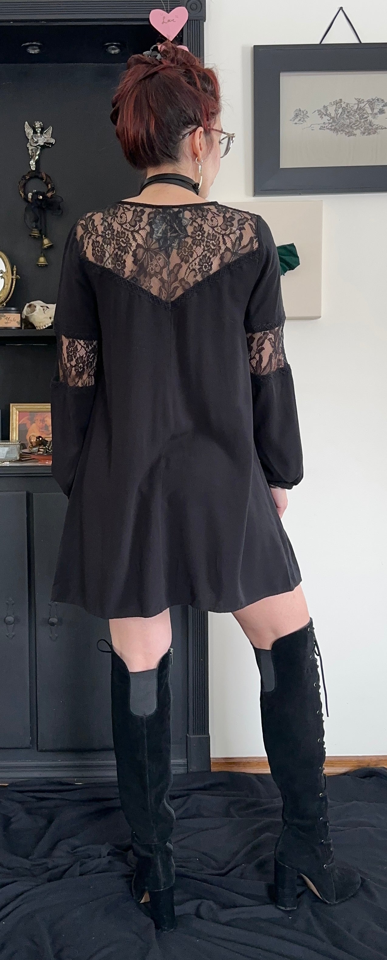 Lace Detail Dress M