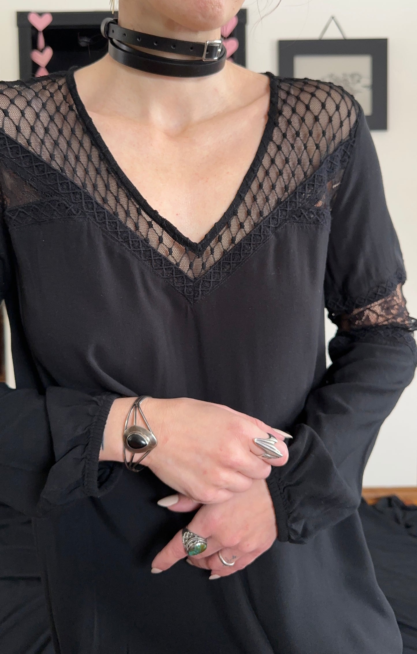 Lace Detail Dress M