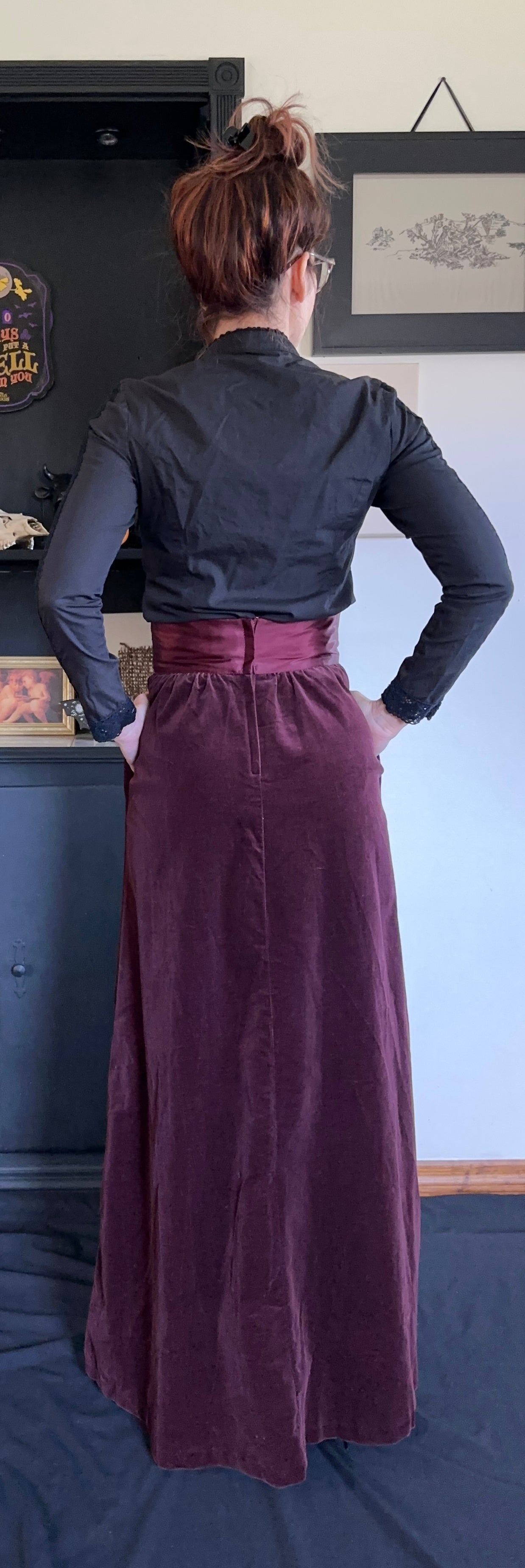 70s Vintage Jessica's Gunnies Velvet Skirt SZ 9