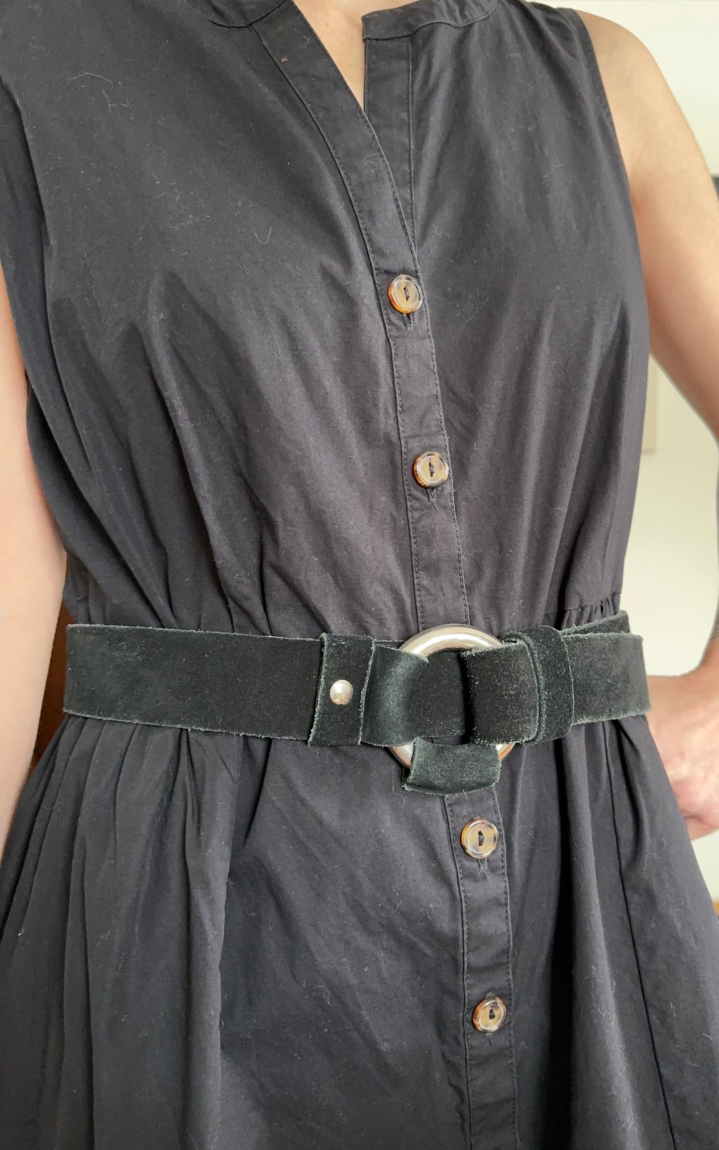 Vintage Suede O-Ring Belt 25" - 37"