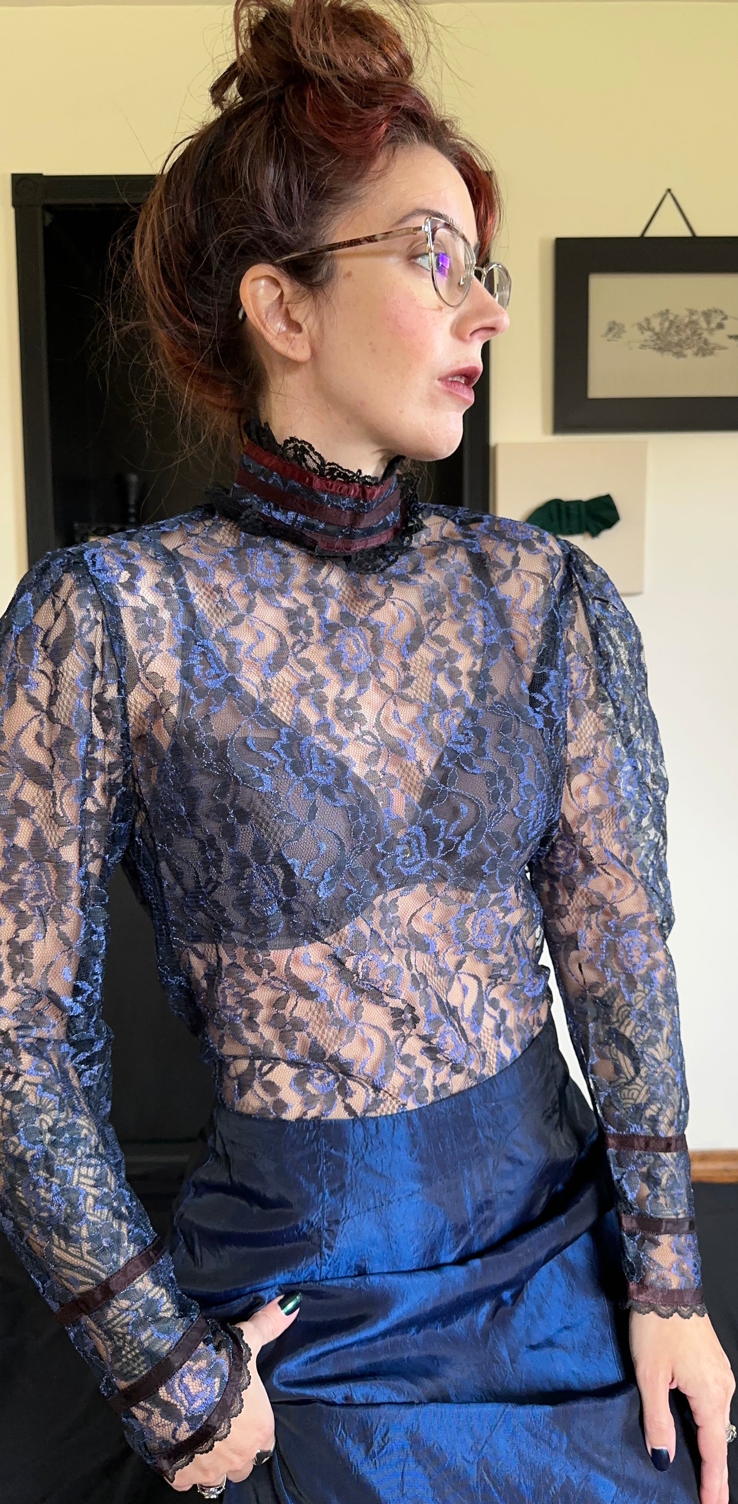 Vintage Gunne Sax Lace Top M-L