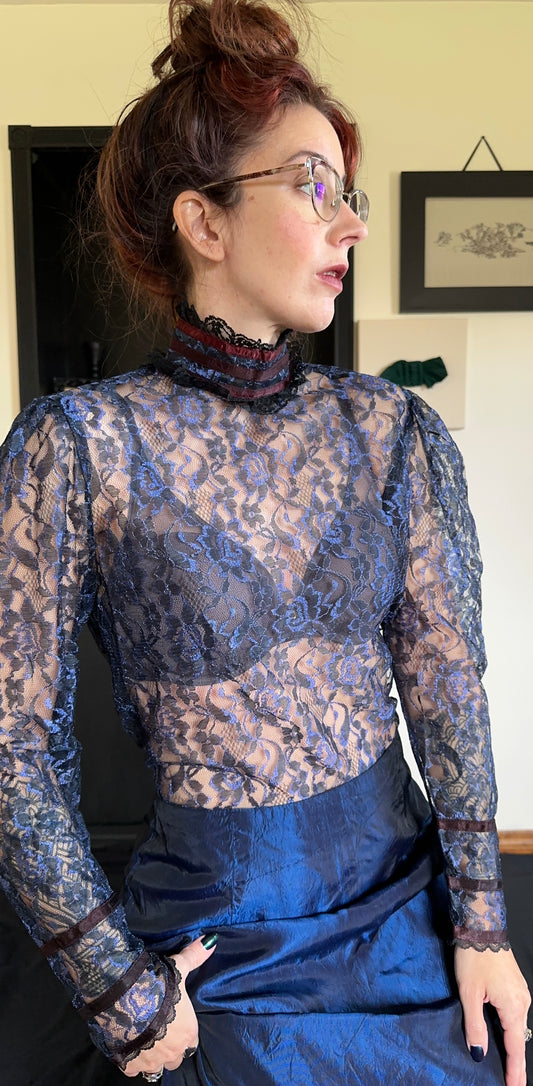 Vintage Gunne Sax Lace Top M-L