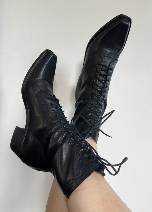 Vintage Victorian Revival Boots 8-8.5