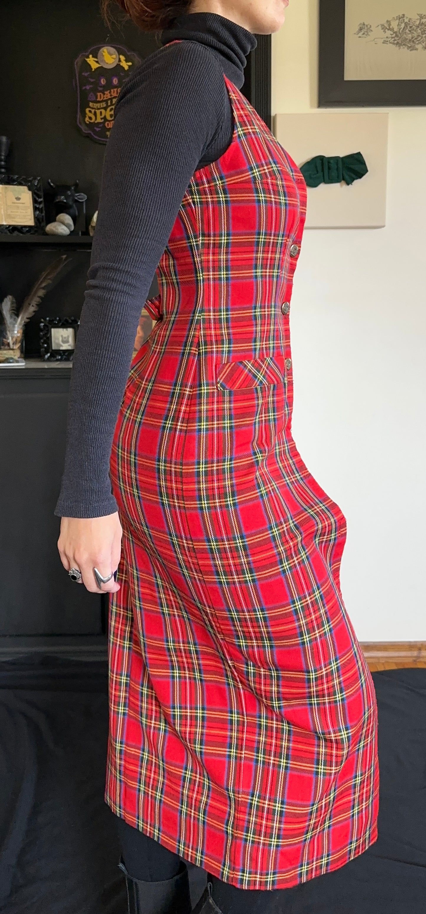 Vintage 90s Plaid Dress SZ 3/4