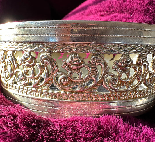 Vintage Silverplate Oval Trinket Box