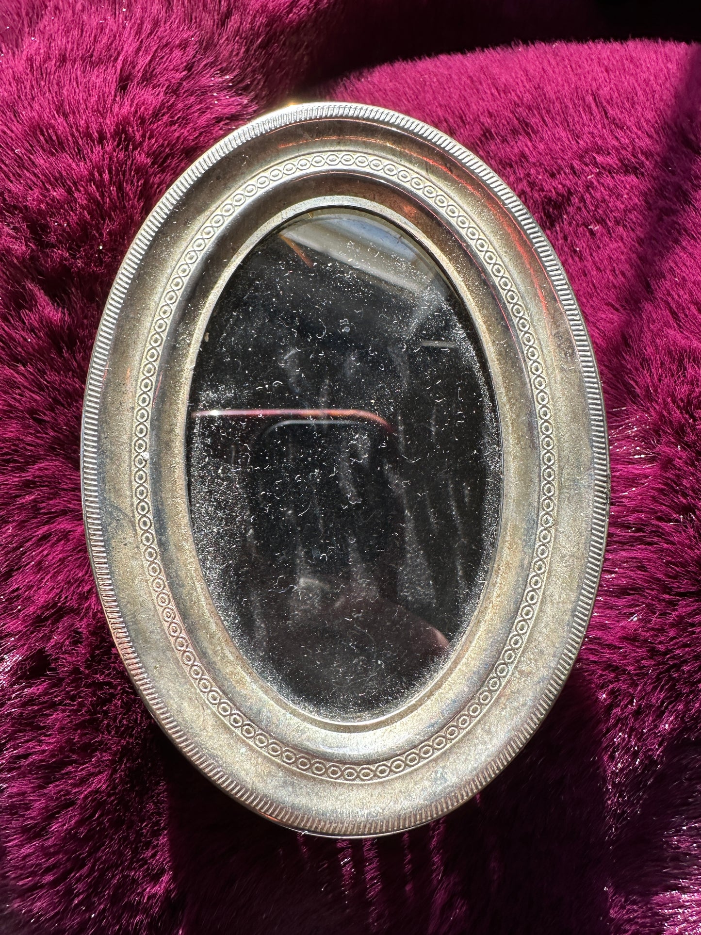 Vintage Silverplate Oval Trinket Box