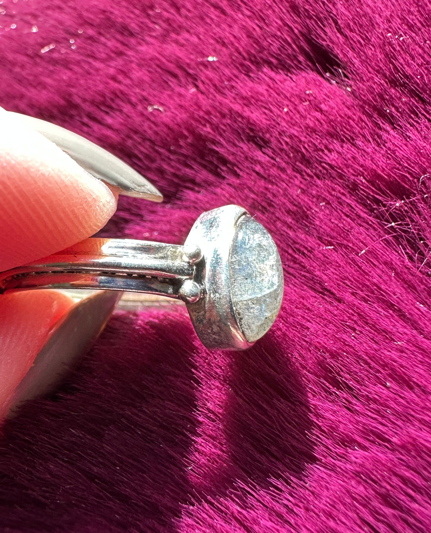 Moonstone & Silver Ring SZ8