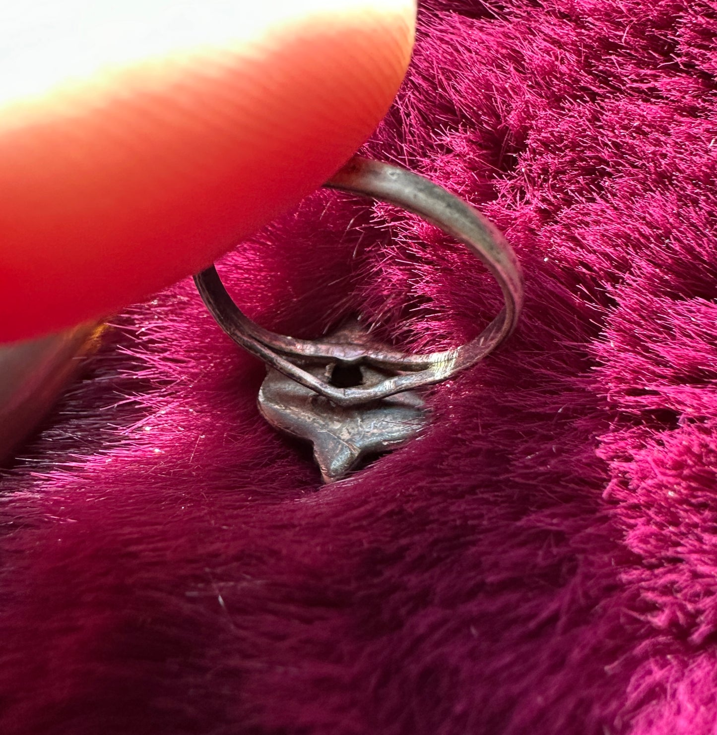Garnet & Silver Bohemian Ring SZ 5