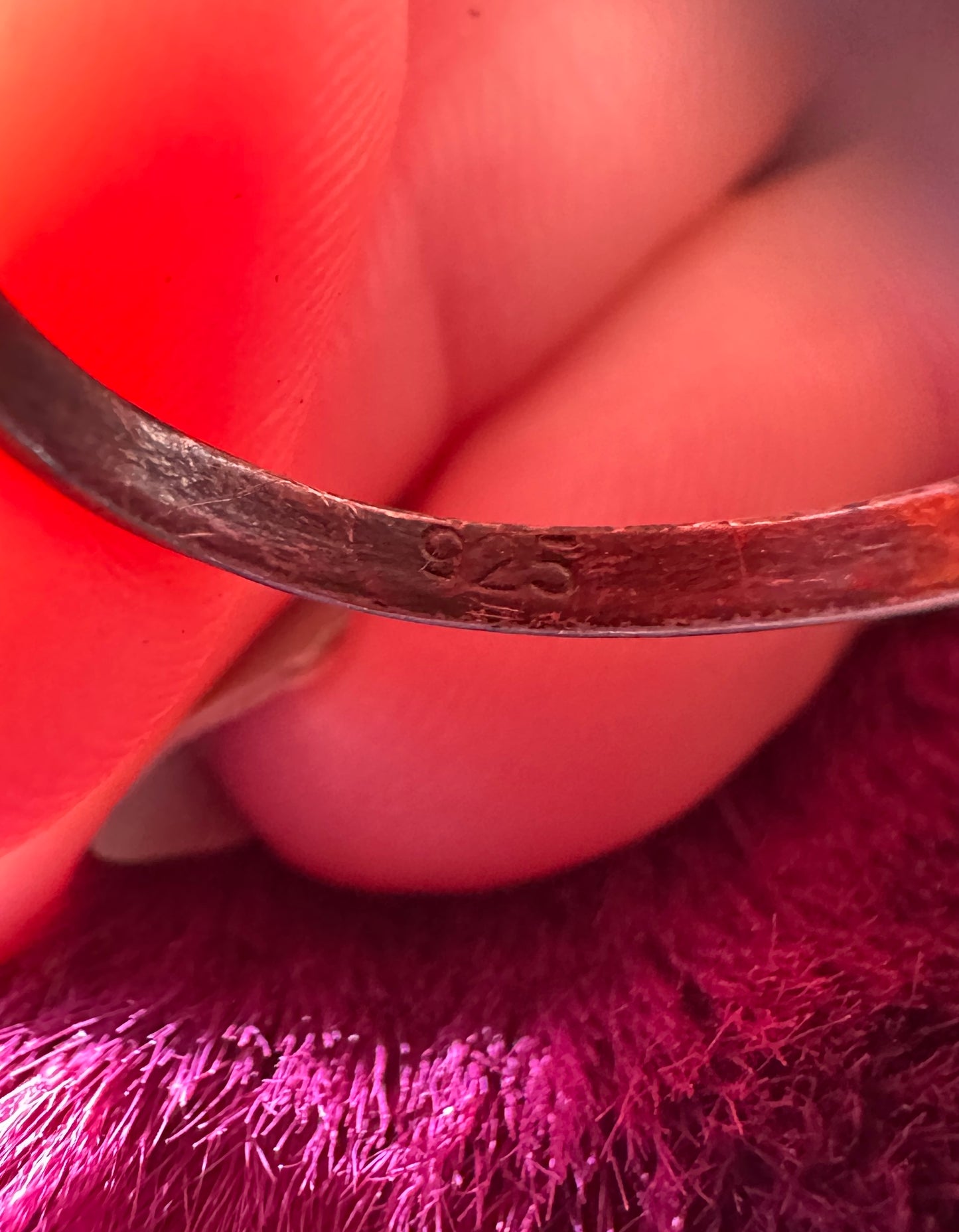 Garnet & Silver Bohemian Ring SZ 5