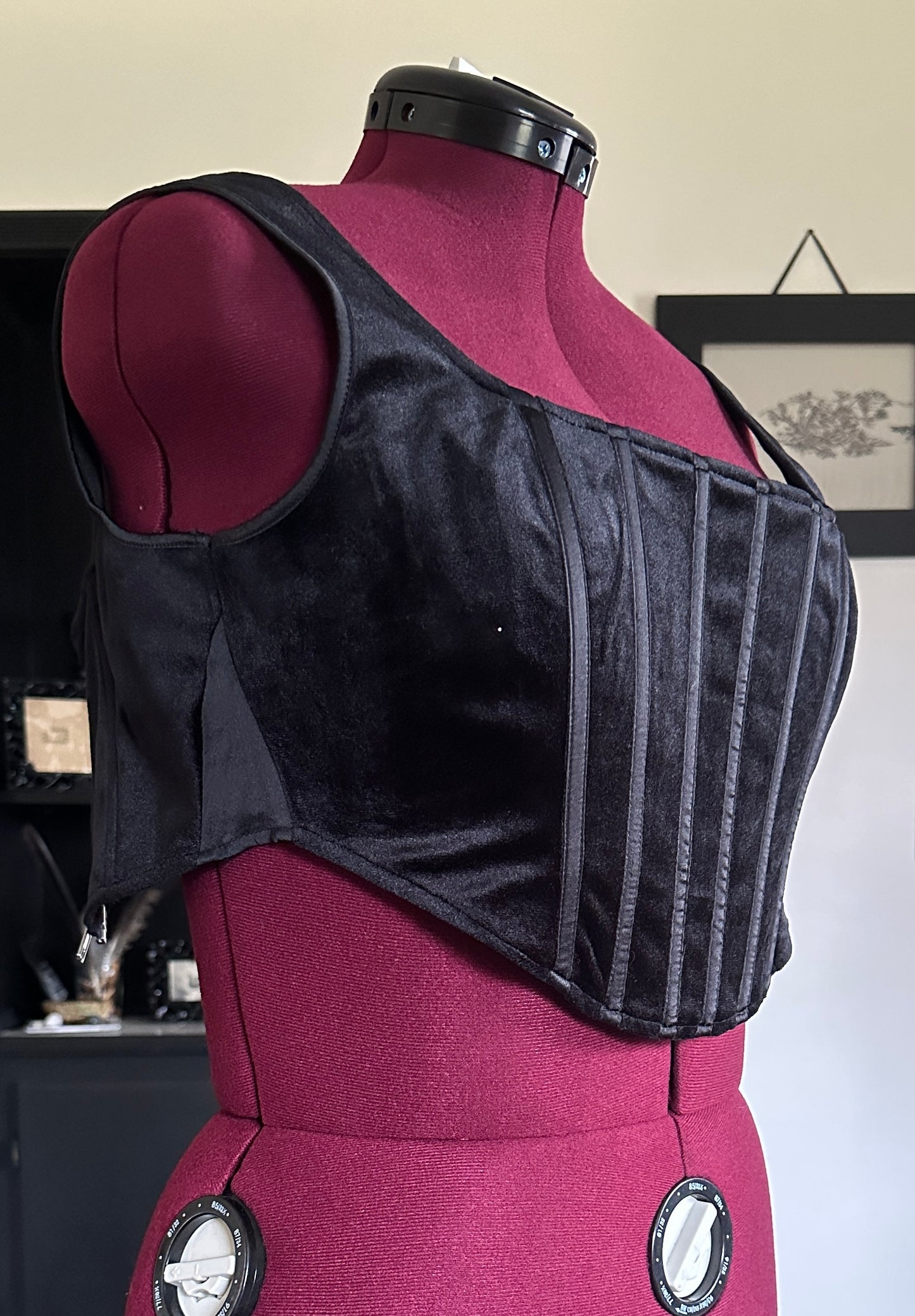 Velvet Elizabethan Style Bodice Top S-M