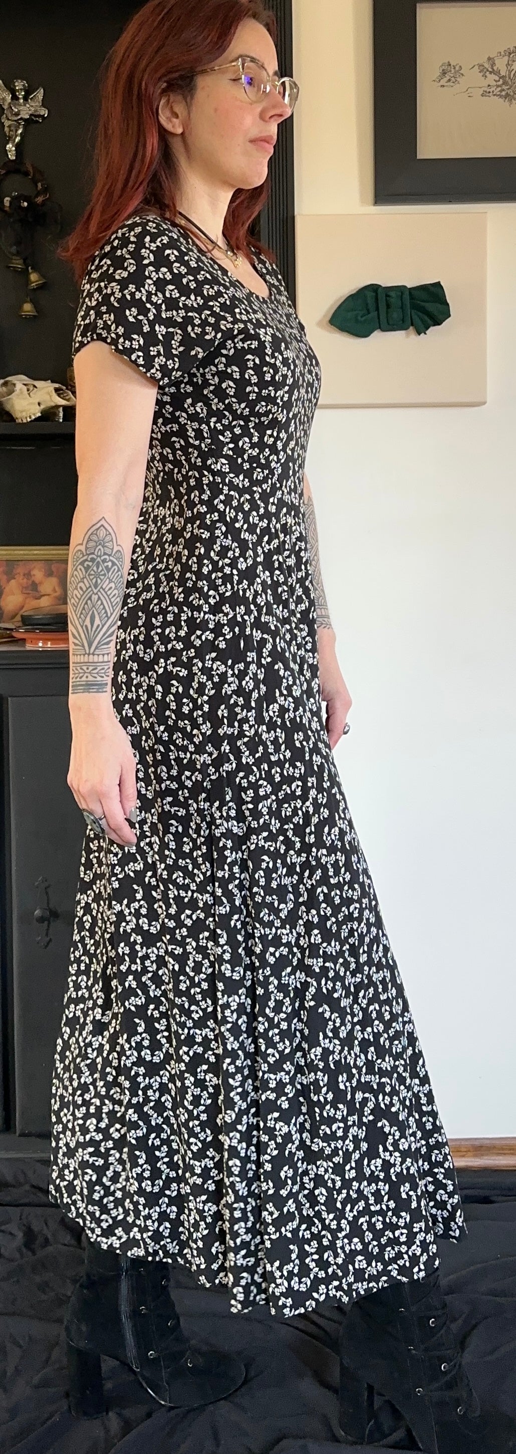 90s Grunge Floral Maxi Dress XS - S