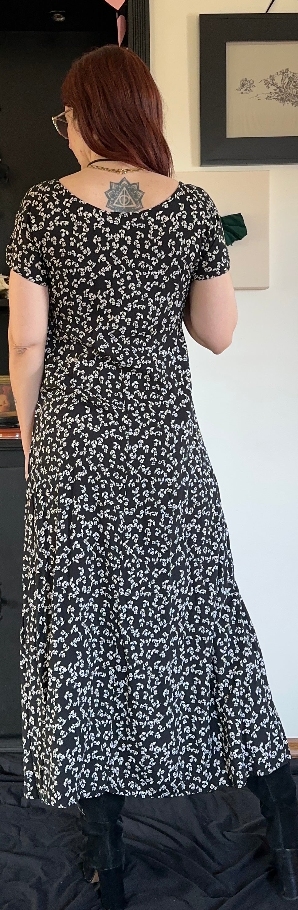 90s Grunge Floral Maxi Dress XS - S