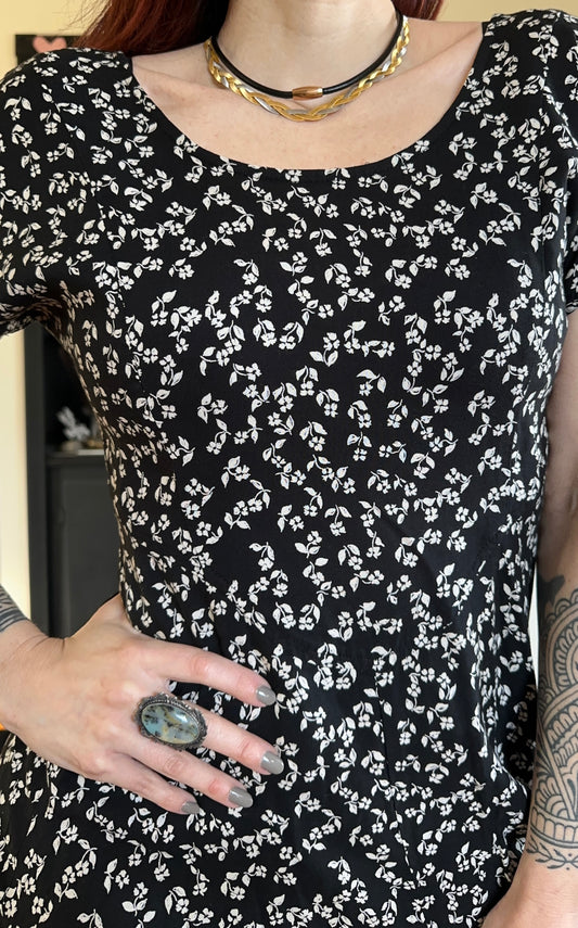 90s Grunge Floral Maxi Dress XS - S