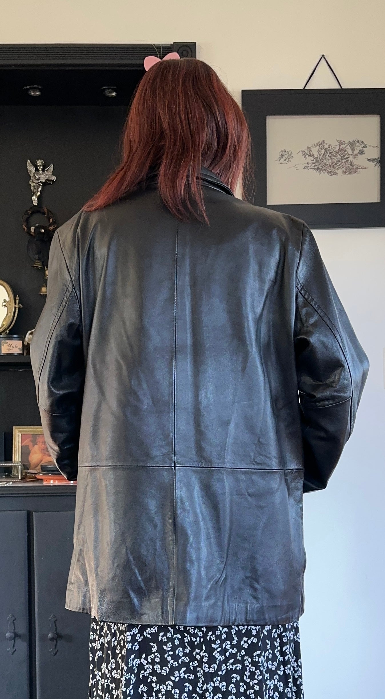 90s Zippered Leather Jacket