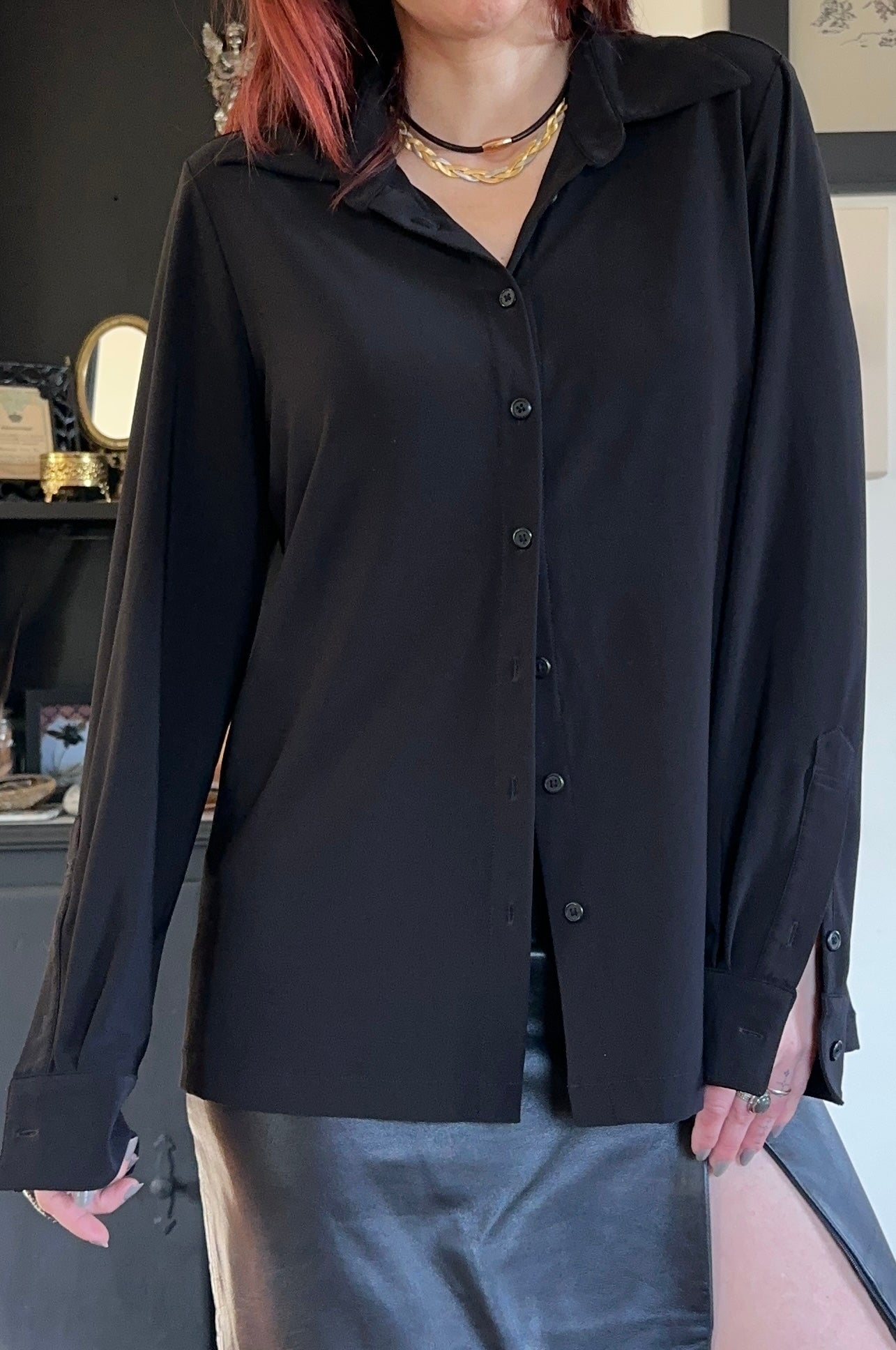 Stretch Button Down Shirt M/L