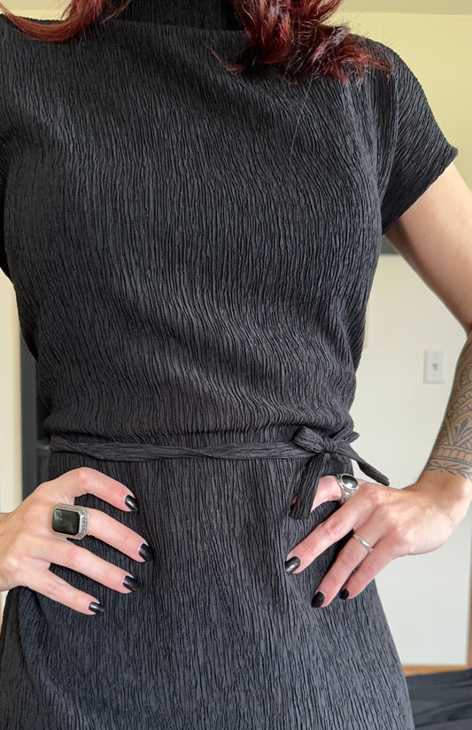 Eileen Fisher Crinkle Midi Dress XS