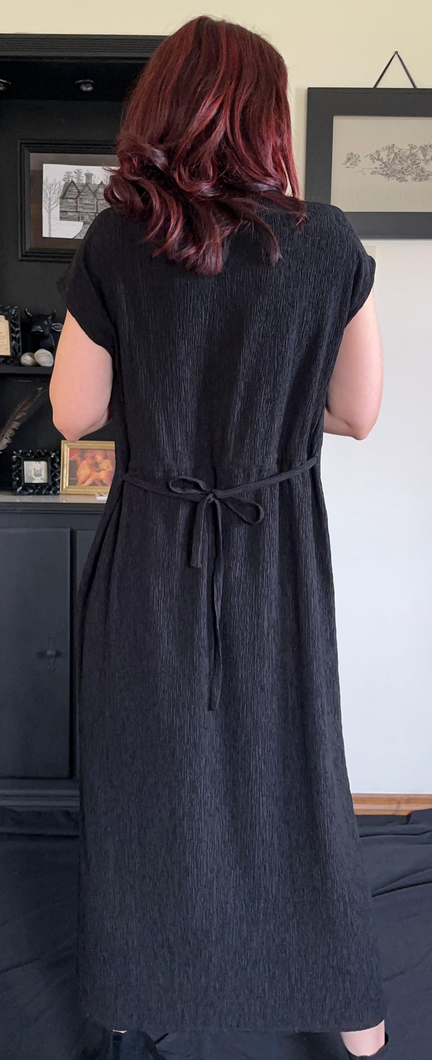 Eileen Fisher Crinkle Midi Dress XS