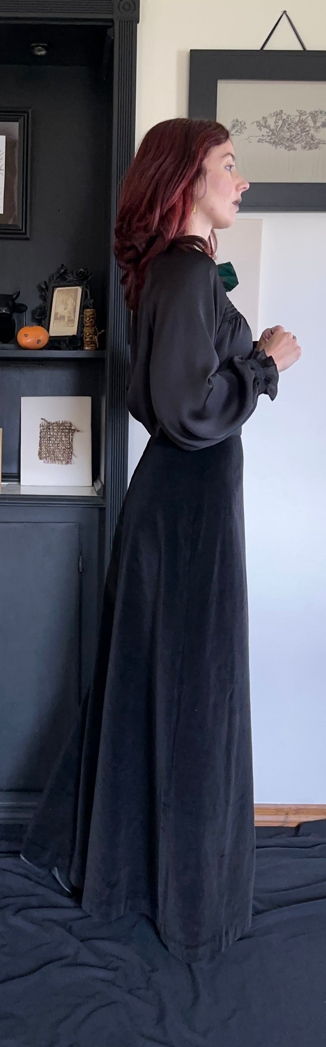 Jessica's Gunnies Velvet Maxi Skirt SZ 9