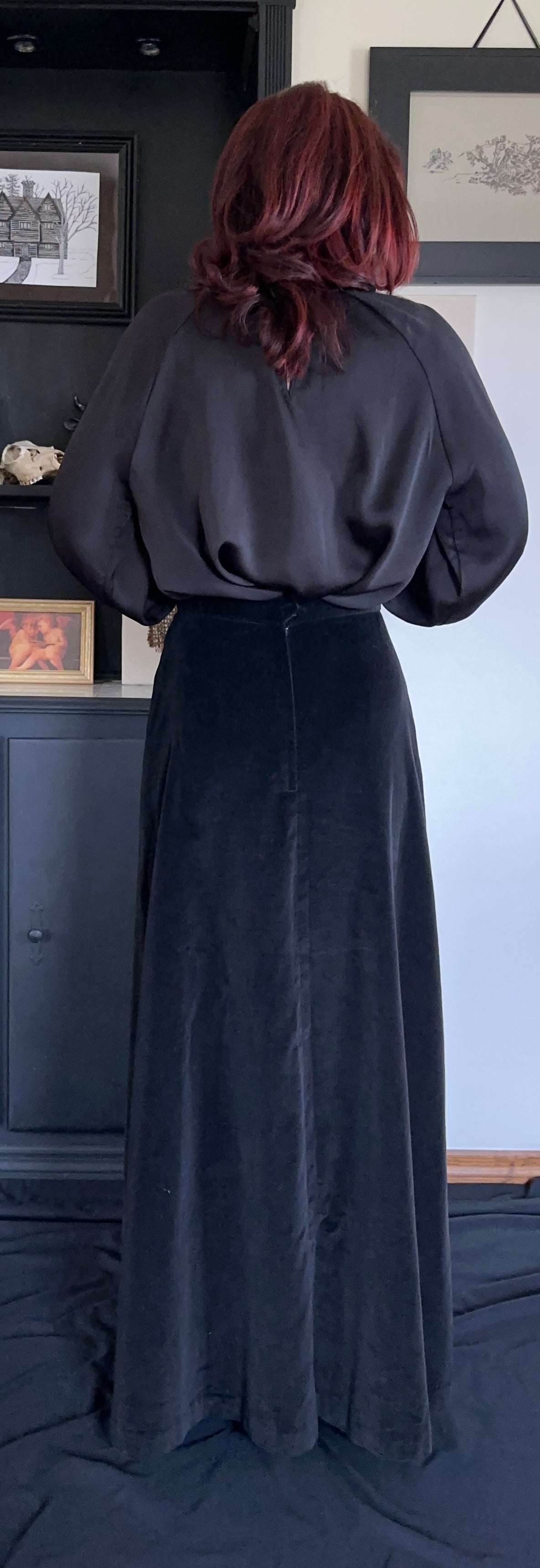 Jessica's Gunnies Velvet Maxi Skirt SZ 9